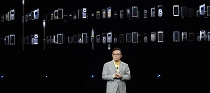 DJ Koh, el presidente de Samsung, durante la presentación del Samsung Galaxy Note 9 en agosto del año pasado en Nueva York.