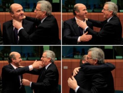 Secuencia de la broma de Juncker a Guindos.