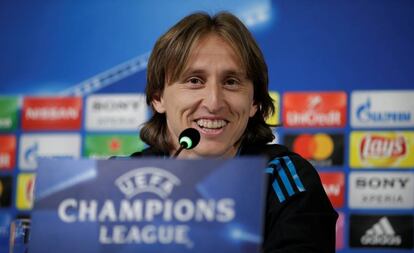 Modric, durante la conferencia de prensa.
