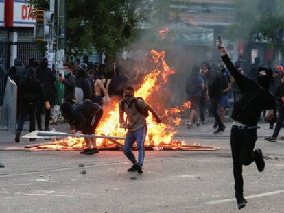 Protestas en Valparaíso, Chile. 