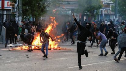 Protestas en Valparaíso, Chile. 