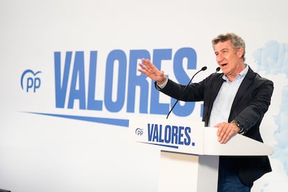Feijóo, en un acto con afiliados del PP.