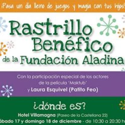 La Fundación Aladina organiza un rastrillo benéfico