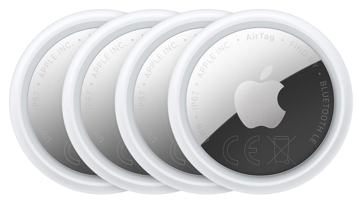 Paquete de 4 Apple AirTags.