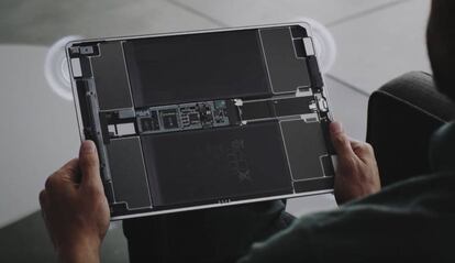 Imagen interior de un iPad Pro