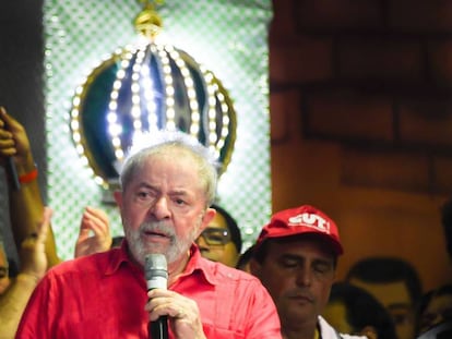 Lula, no s&aacute;bado passado, em ato da CUT no Rio de Janeiro.