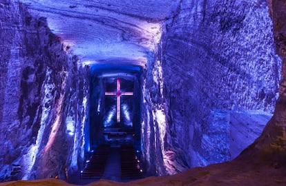 Interior de la catedral de la sal, en Zipaquirá (Colombia).