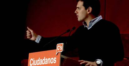 Albert Rivera, el sábado, en el Consejo General de Ciudadanos.