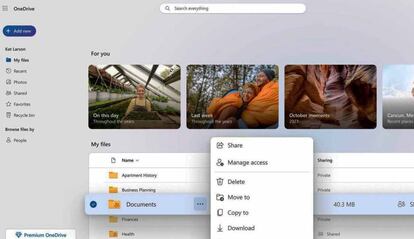 Nueva interfaz OneDrive