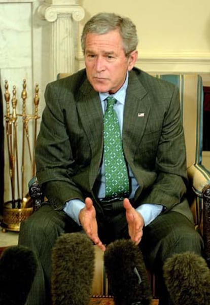 Bush, durante una rueda de prensa celebrada ayer en Washington.