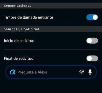 Solicitud en los Amazon Echo Dot