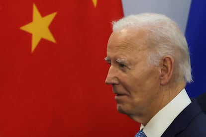 Joe Biden a su llegada al primer da de actividades del G-20. 