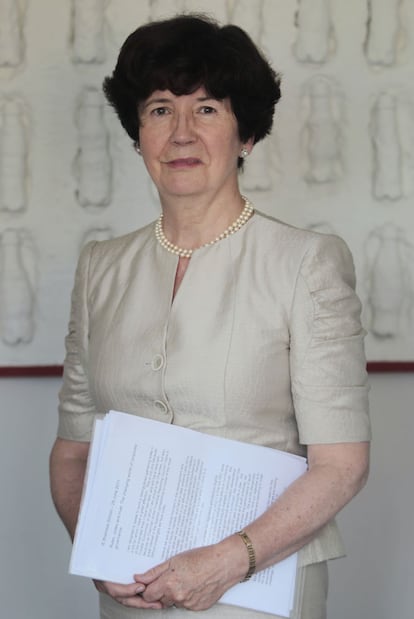 Sarah Hogg, durante su visita a Madrid.