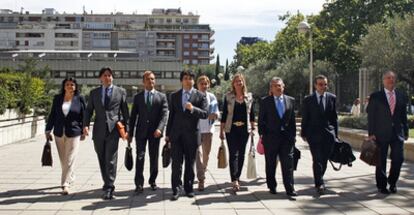 Los consejeros de Economía del PP, a su llegada el miércoles a la reunión del Consejo de Política Fiscal y Financiera.