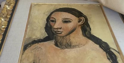 Imagen del cuadro de Pablo Picasso 'Cabeza de mujer joven', el lienzo por el que Jaime Botín ha sido declarado culpable de contrabando.