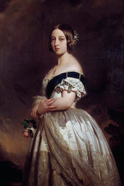 Retrato de la reina Victoria por Franz Xaver Winterhalter.