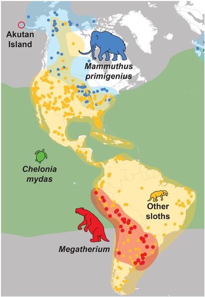 Distribución de especies en América.