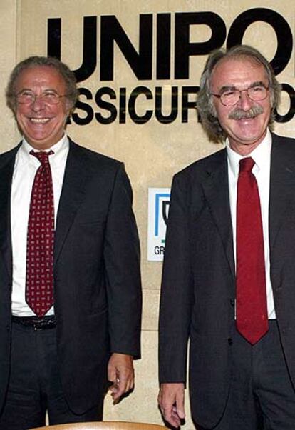 Giovanni Consorte (izquierda) e Ivano Sachetti, en Bolonia, el 29 de agosto de 2005.