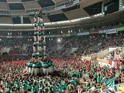 Una edici&oacute; del concurs de castells.