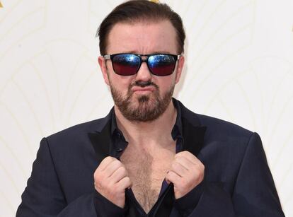 O comediante Ricky Gervais.