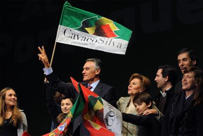 Anibal Cavaco, durante el acto de cierre de campaña el viernes.