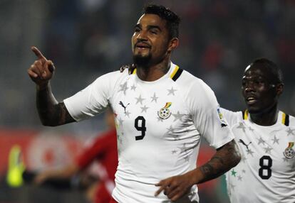 Kevin-Prince Boateng celebra su gol ante Egipto