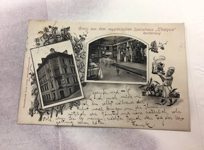 Una postal que envió Franz Kafka a su amigo y editor Max Brod. En la Biblioteca Nacional de Jerusalén