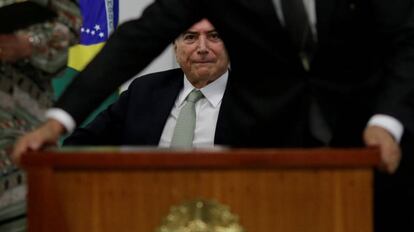 Michel Temer durante evento em Brasília.