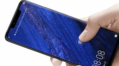 El sensor de huellas del Mate 20 Pro está integrado bajo la pantalla.