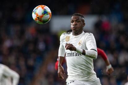 Vinicius, en el partido de Copa del Rey entre Real Madrid y Girona.