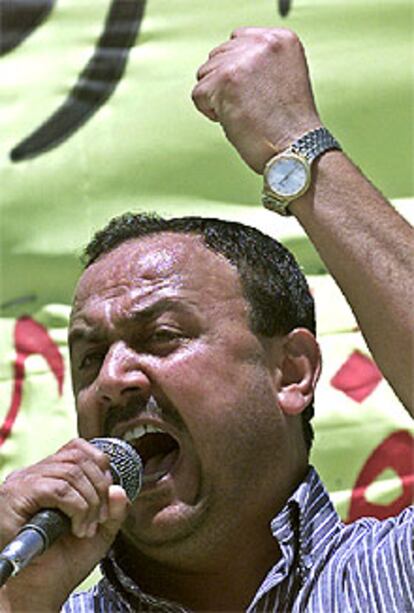 Imagen de archivo de Marwan Barghouti, líder de Al Fatah  en Cisjordania, que ha sido detenido hoy por Israel.