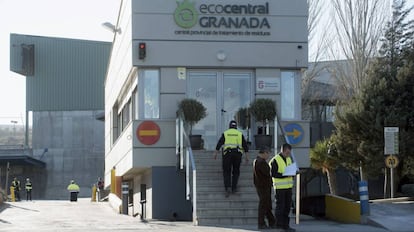 Planta de Residuos de Alhend&iacute;n (Granada), donde hoy ha fallecido un trabajador despu&eacute;s de que le haya ca&iacute;do encima un contenedor.