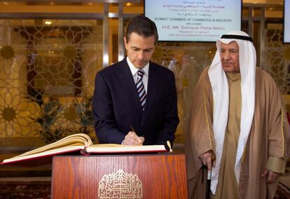 Enrique Peña Nieto y el Jeque Sabah Al Ahmad Al Jaber Al Sabah, Emir del Estado de Kuwait.