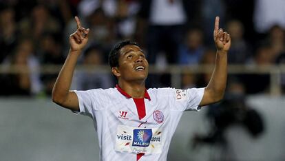 Bacca celebra el gol del empate