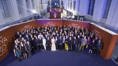 Todos los nominados que asistieron a la cena en Madrid.