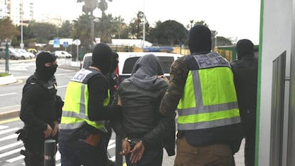 Momento de la detención de Farid M.A.L. el pasado 12 de febrero en Ceuta.