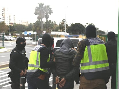 Momento de la detención de Farid M.A.L. el pasado 12 de febrero en Ceuta.