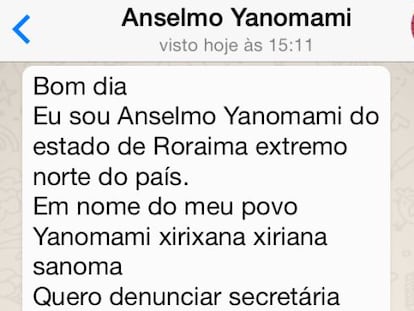 Um pedido de socorro por WhatsApp