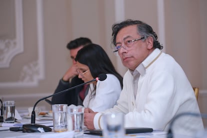 Gustavo Petro durante la reunión de alto nivel del Sistema Integral de Seguridad para el Ejercicio de la Política, el 10 de junio 2025.