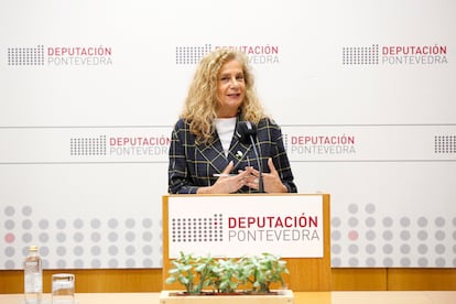 Carmela Silva, en un acto de la Diputación de Pontevedra en mayo de 2022. 