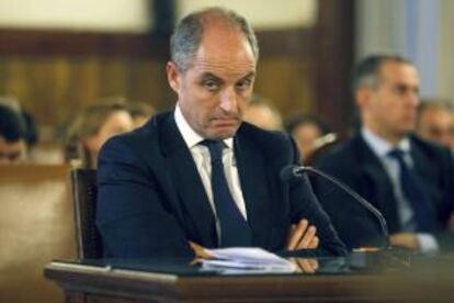 Francisco Camps, durante la segunda jornada del juicio contra él y Ricardo Costa.