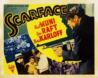 Cartel de la película Scarface, dirigida y producida en 1932 por Howard Hawks.