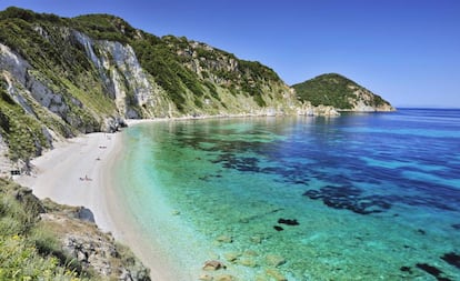 Playa de Sansone, cerca de Portoferraio, en la isla de Elba.