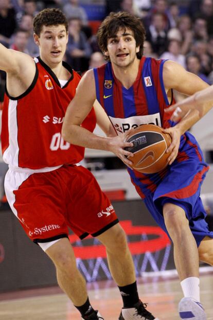 Ricky Rubio durante el partido ante el Manresa.