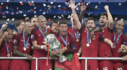 Cristiano celebra la victoria. 