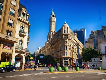 La plaza de mayor en Buenos Aires, Argentina.