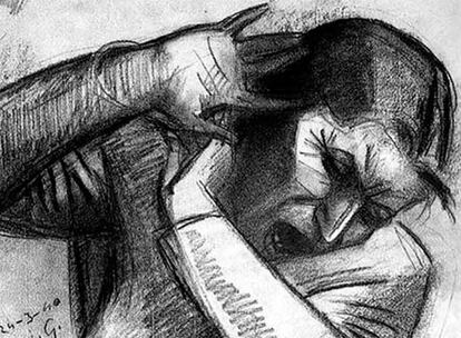 <i>Femme efrayée</i>, dibujo de Julio González que se expondrá en el Reina Sofía.