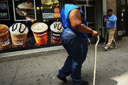 Una mujer obesa en EE UU. 