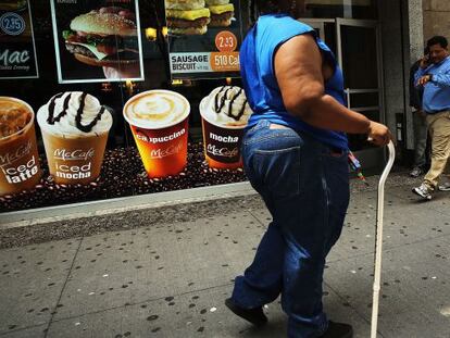 Una mujer obesa en EE UU. 