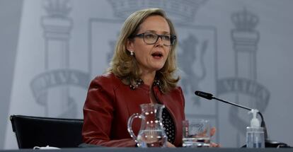 La vicepresidenta primera del Gobierno y ministra de Economía, Nadia Calviño.